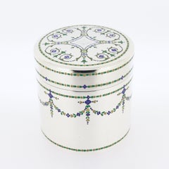 Antique Art Deco Tiffany & Co. Sterling Silver & Mosaic Enameled Box