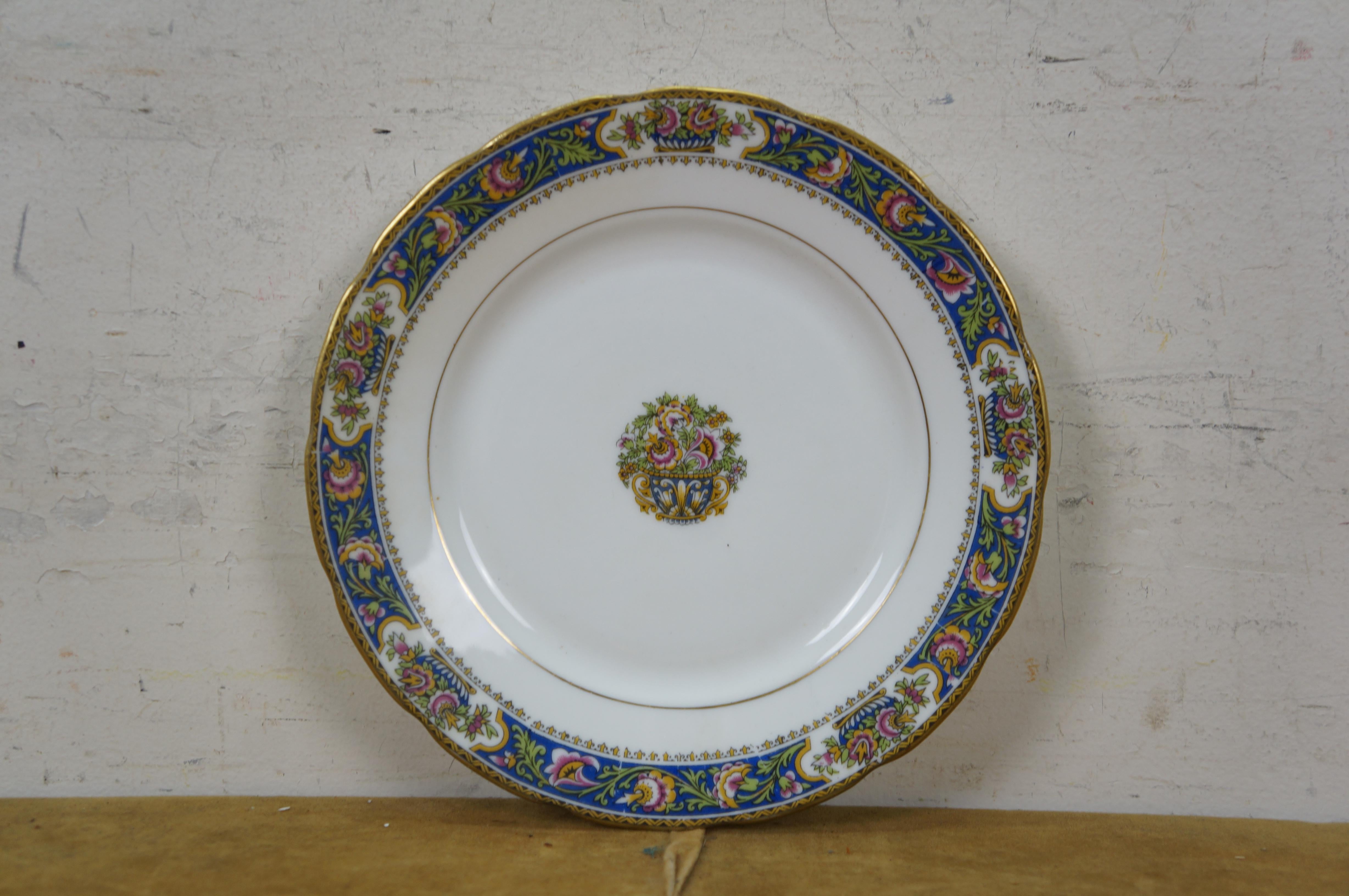 Porcelain Antique Art Deco TLB Limoges Touze Lemaître Frères & Blancher Tea Coffee Set For Sale