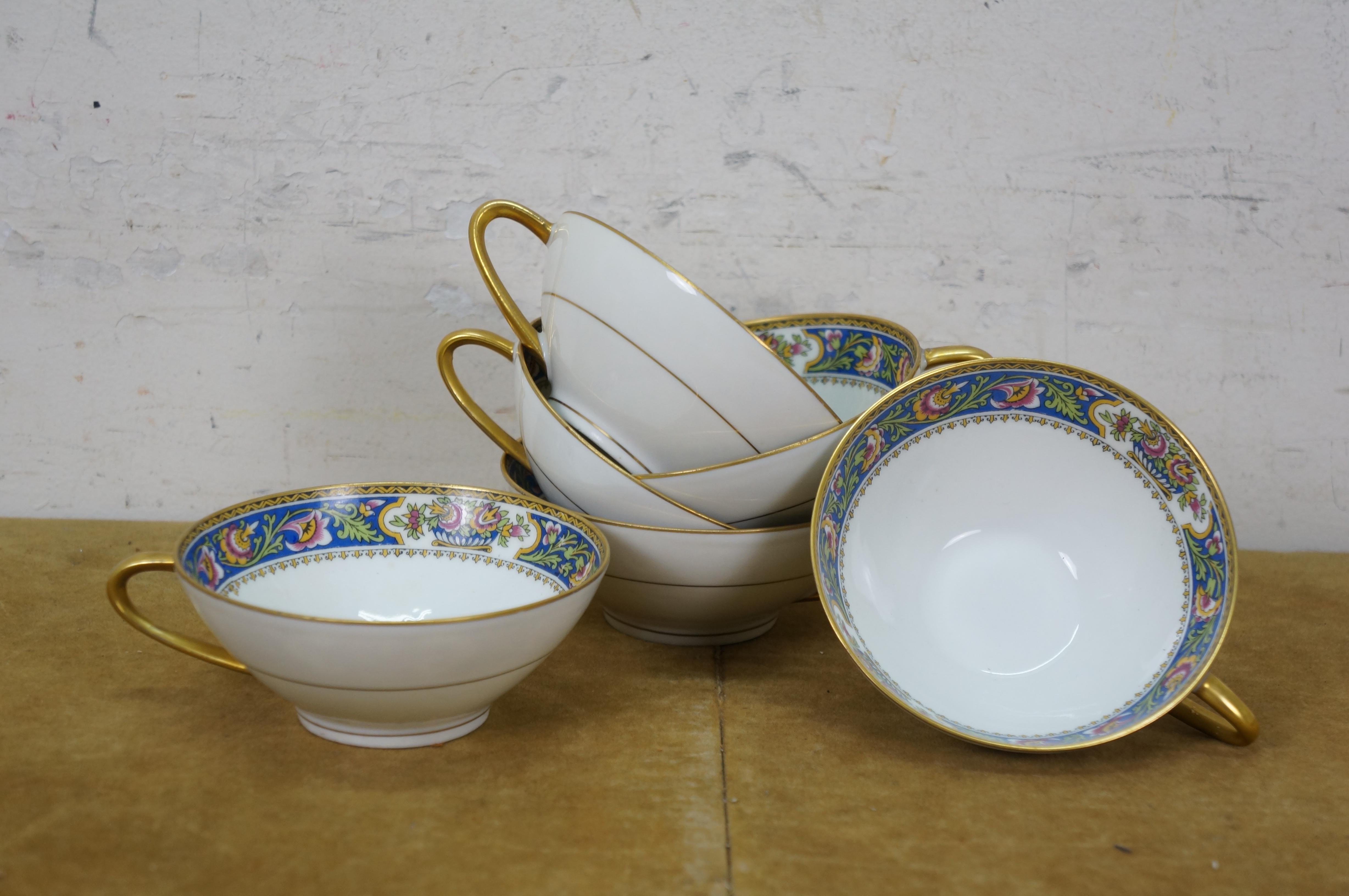 Antique Art Deco TLB Limoges Touze Lemaître Frères & Blancher Tea Coffee Set For Sale 2