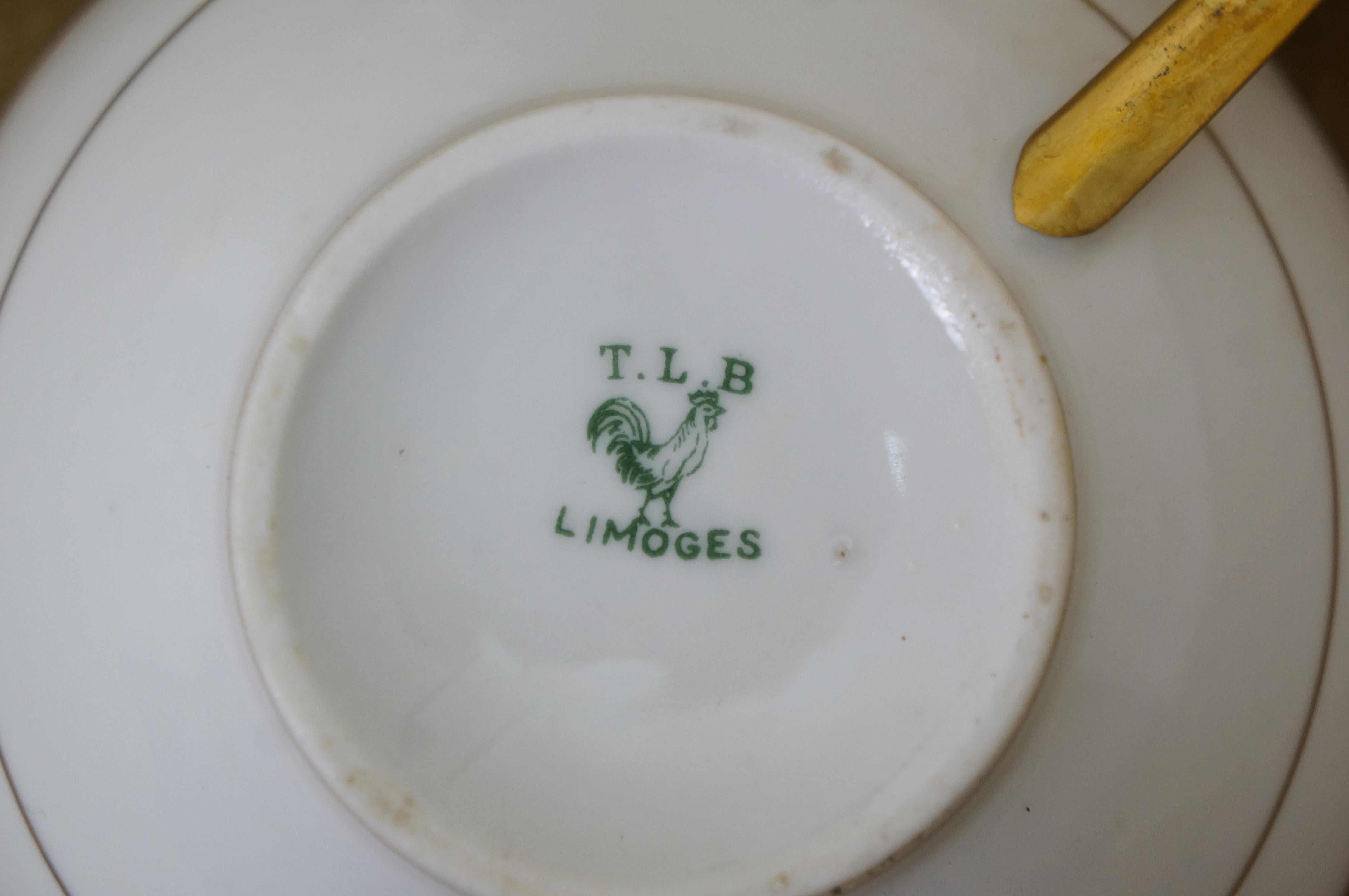 Antique Art Deco TLB Limoges Touze Lemaître Frères & Blancher Tea Coffee Set For Sale 3
