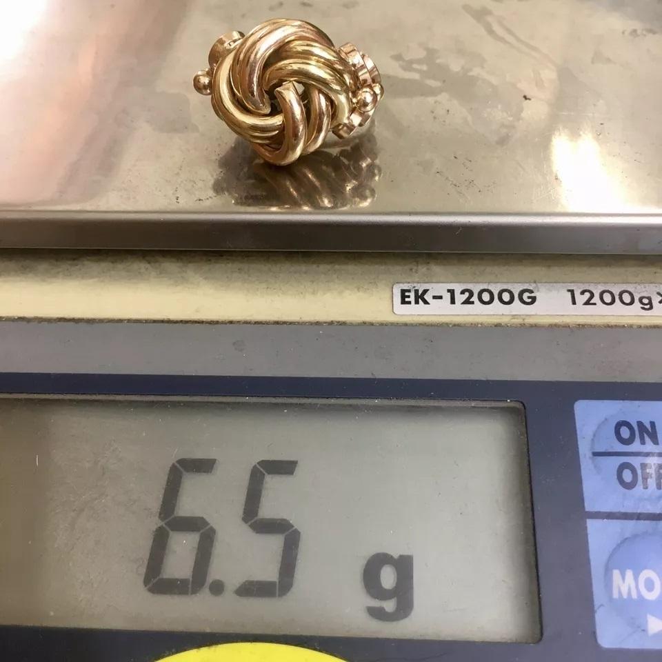 Antique Art Deco Tri Color 14K Gold Love Knot Ring 1930s 6.5 Gram Size 6.25 For Sale 4