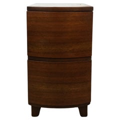 Used Art Deco Two Drawer Walnut Nightstand