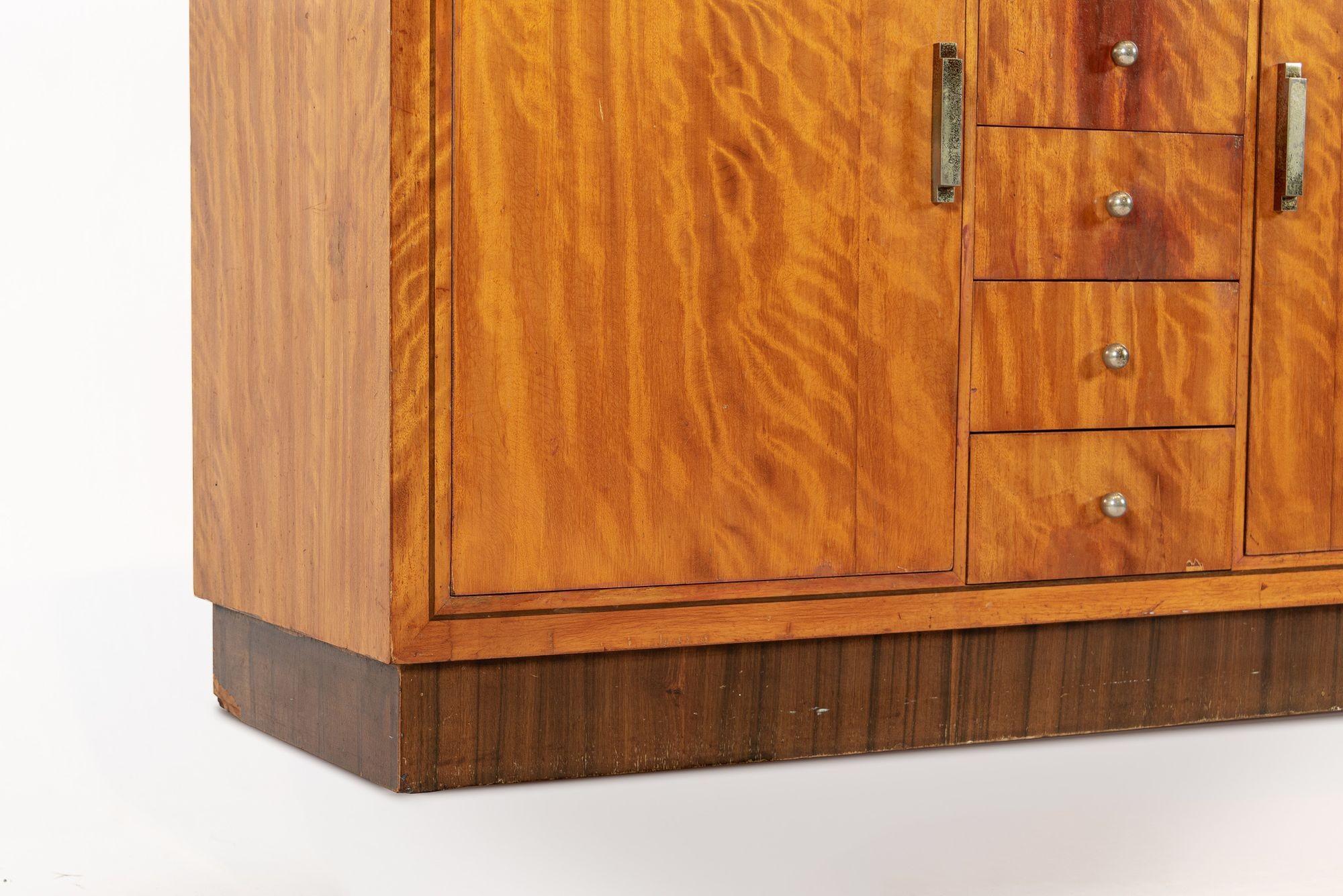 Antique Art Deco Two-Tone Burl Wood Dresser, 1930s 13