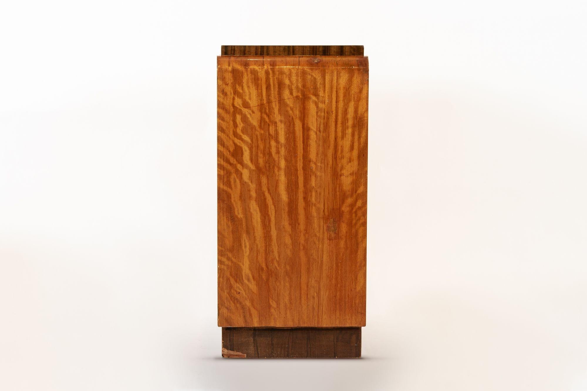 American Antique Art Deco Two-Tone Burl Wood Dresser, 1930s