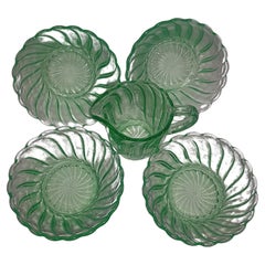 Antique Art Deco Uranium Glass Set