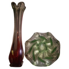 Antique Art Deco Vase and Bowl