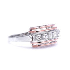 Antique, Art Deco, Viennese 14 Carat Gold, Diamond Ring