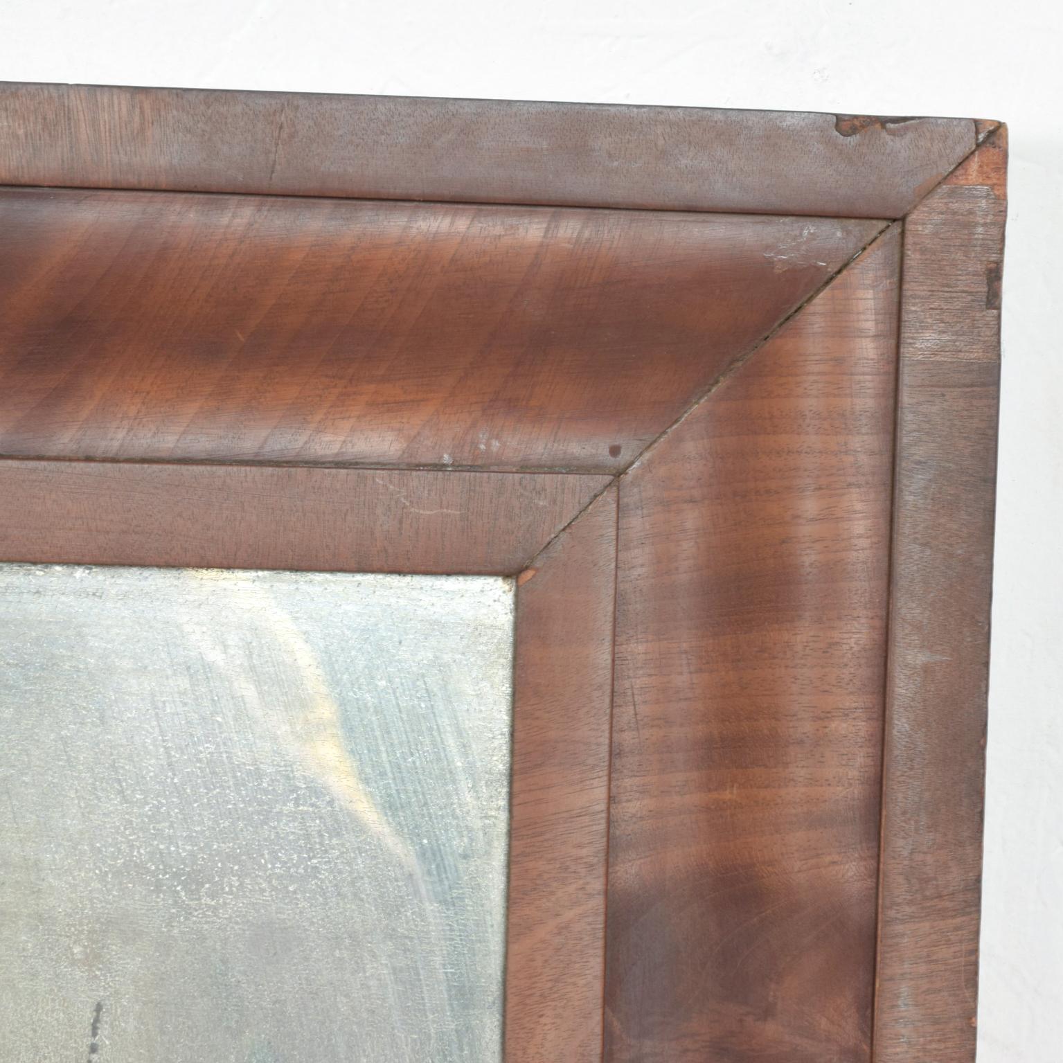 Mid-20th Century 1930s Antique Art Deco Rosewood Wall Mirror 