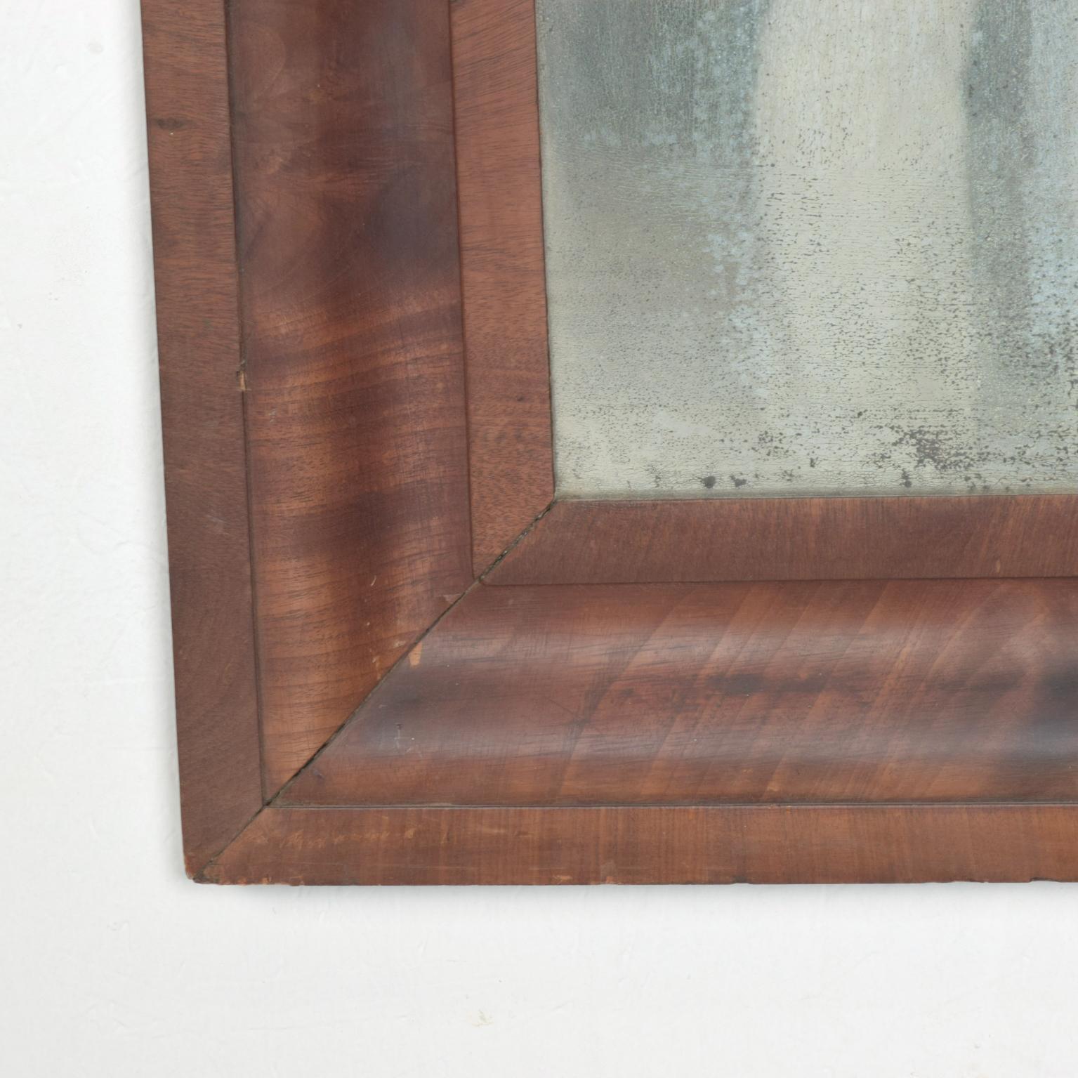 1930s Antique Art Deco Rosewood Wall Mirror  2