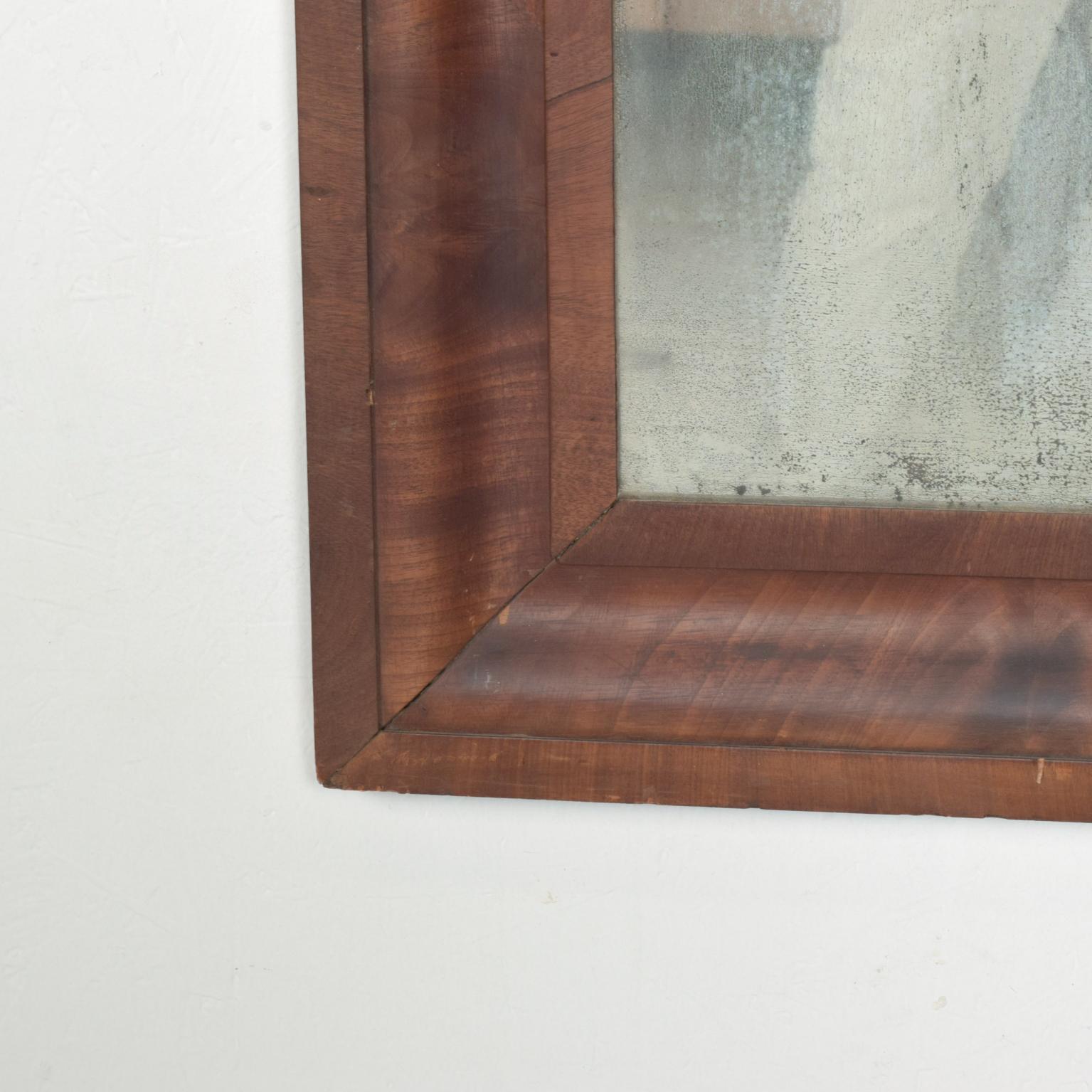 1930s Antique Art Deco Rosewood Wall Mirror  4