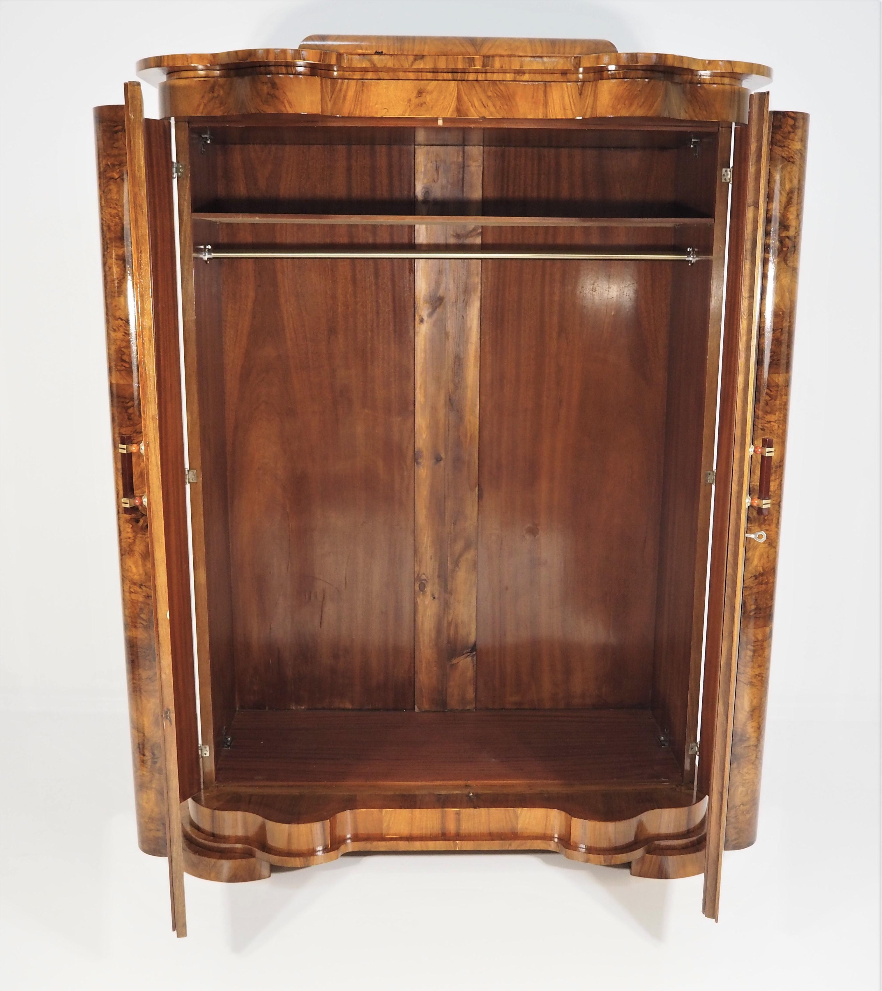 Antique Art Deco Wardrobe 5