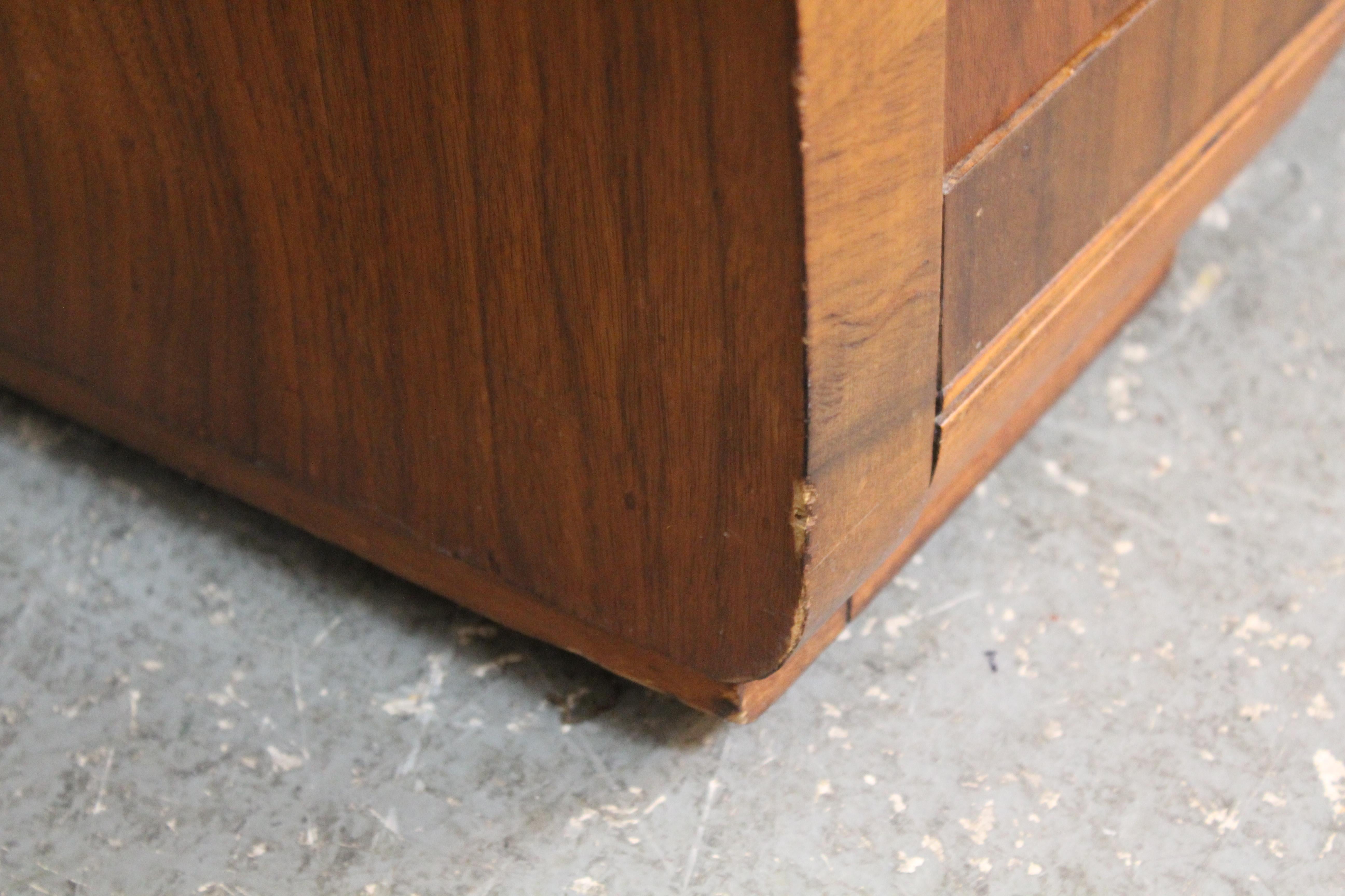 Antique Art Deco Waterfall Burl Wardrobe by Tri-Bond 6