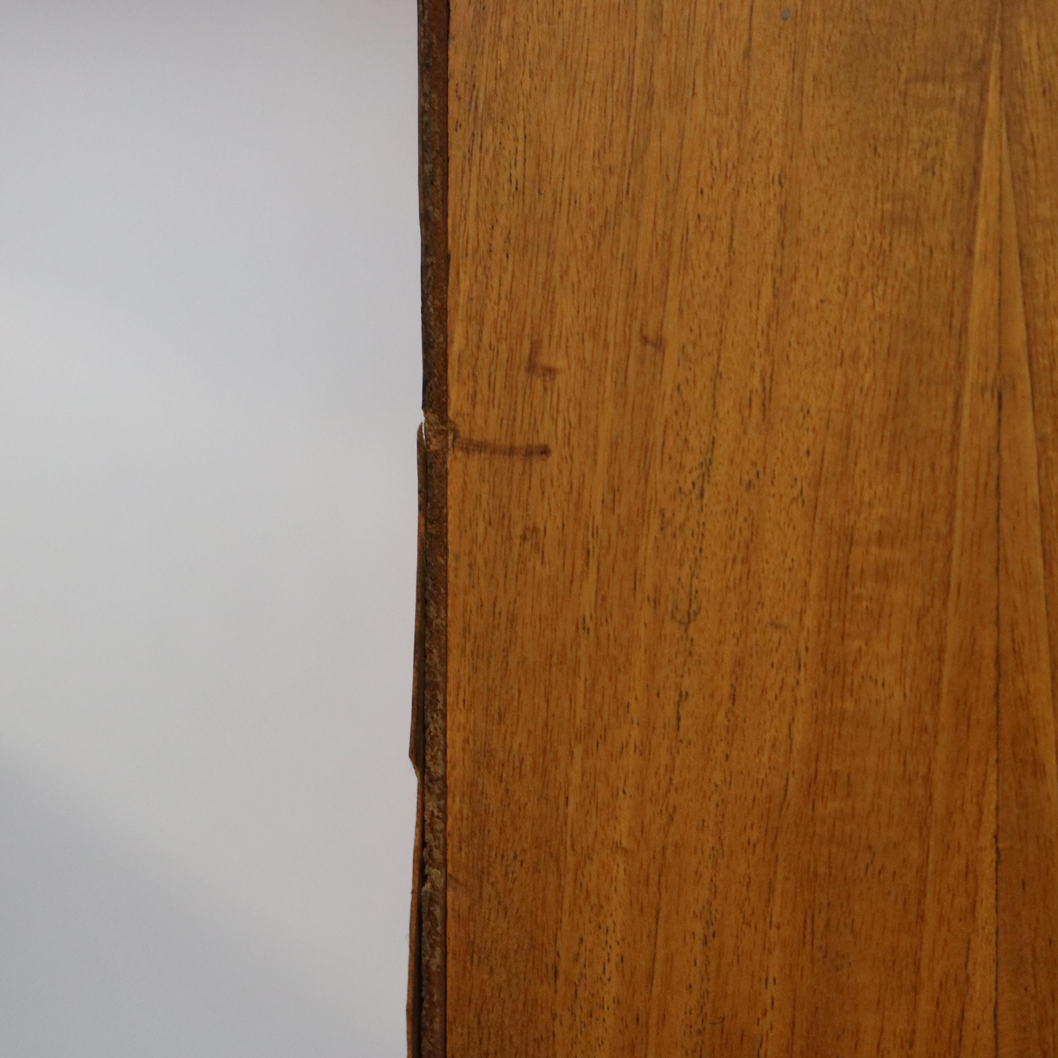 Antique Art Deco Waterfall Satinwood & Mahogany Cedar Lined Armoire, c1930 10