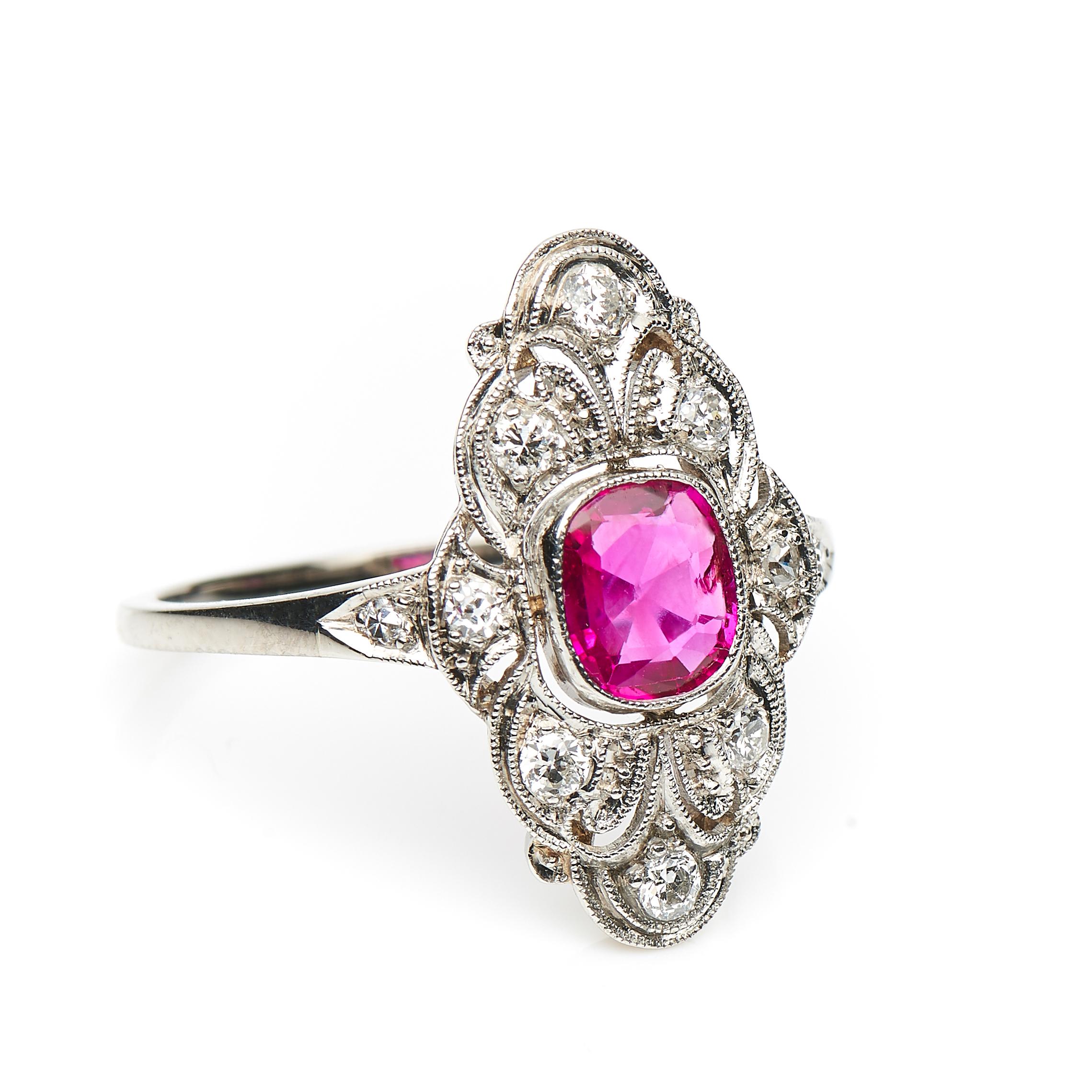 art deco ruby engagement rings