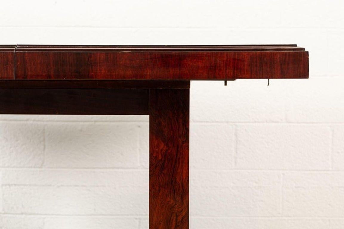 Antique Art Deco Wood Extendable Dining Table, Matching Credenza Available en vente 10