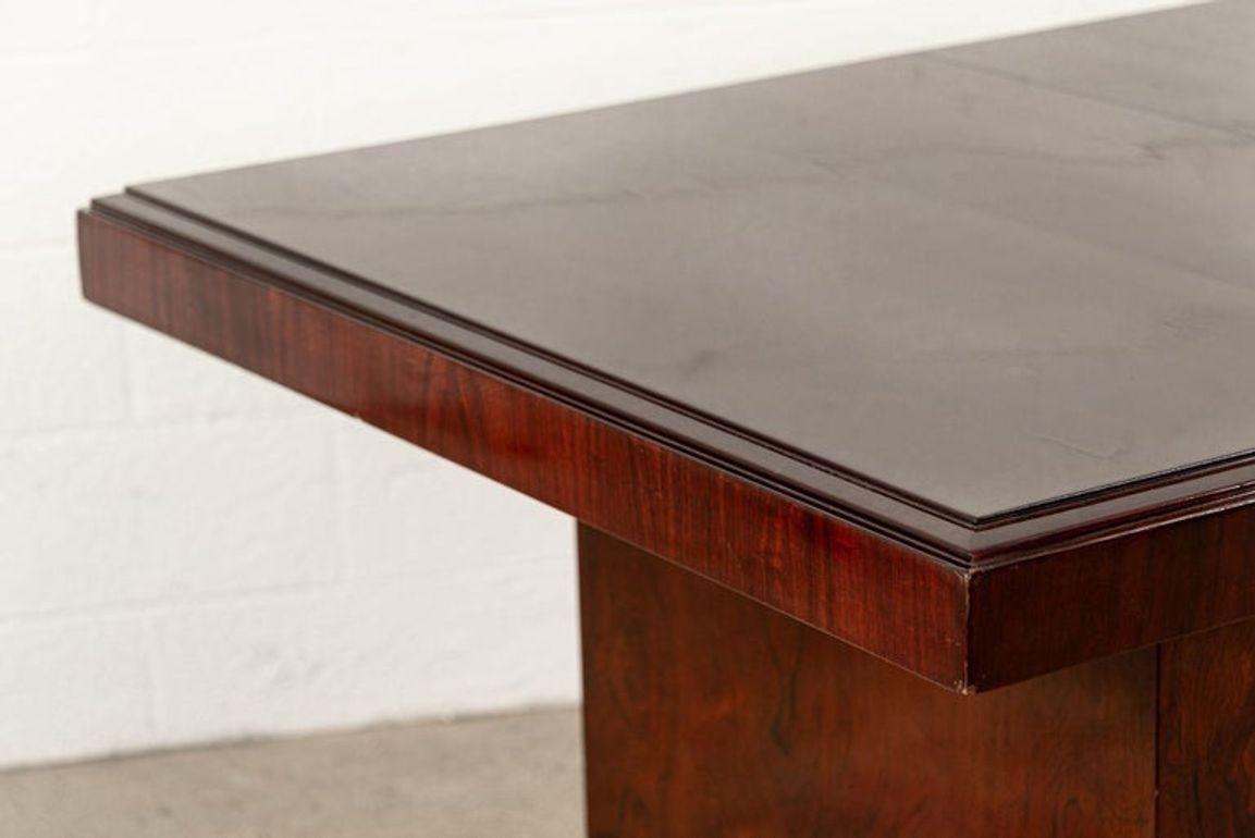Métal Antique Art Deco Wood Extendable Dining Table, Matching Credenza Available en vente