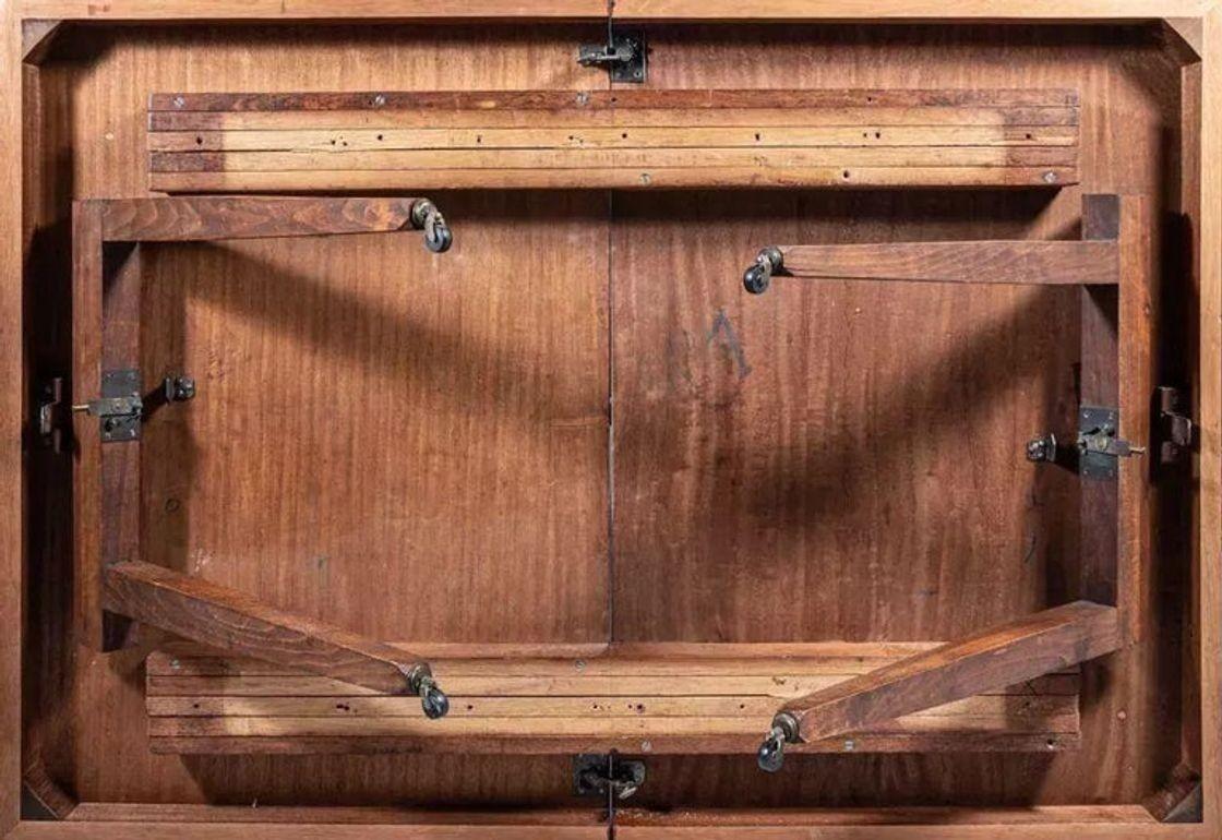 Antique Art Deco Wood Extendable Dining Table, Matching Credenza Available en vente 2
