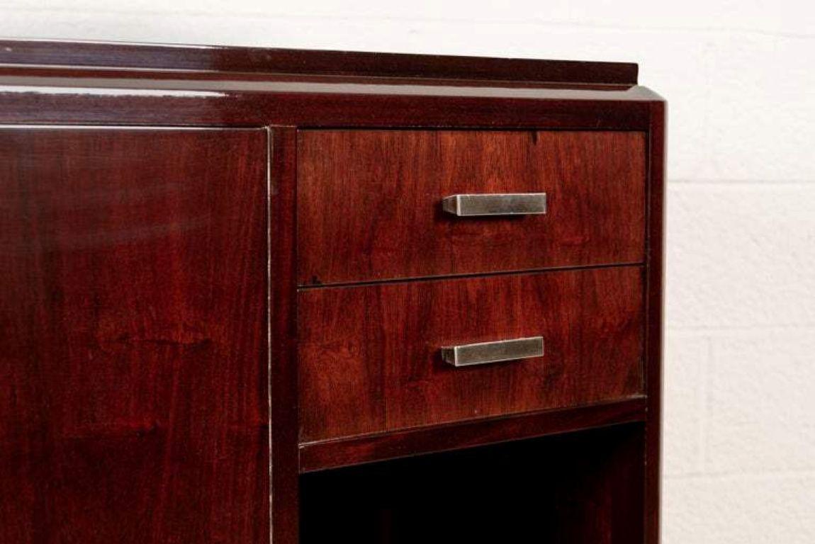 Antique Art Deco Wood Sideboard Cabinet or Credenza, Matching Table Available in vendita 5