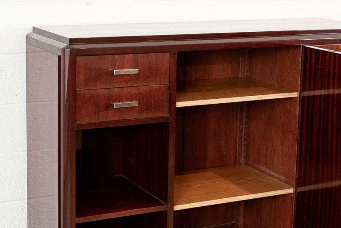 Antique Art Deco Wood Sideboard Cabinet or Credenza, Matching Table Available in vendita 1