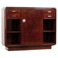 Vintage Art Deco Wood Sideboard Cabinet or Credenza, Matching Table Available