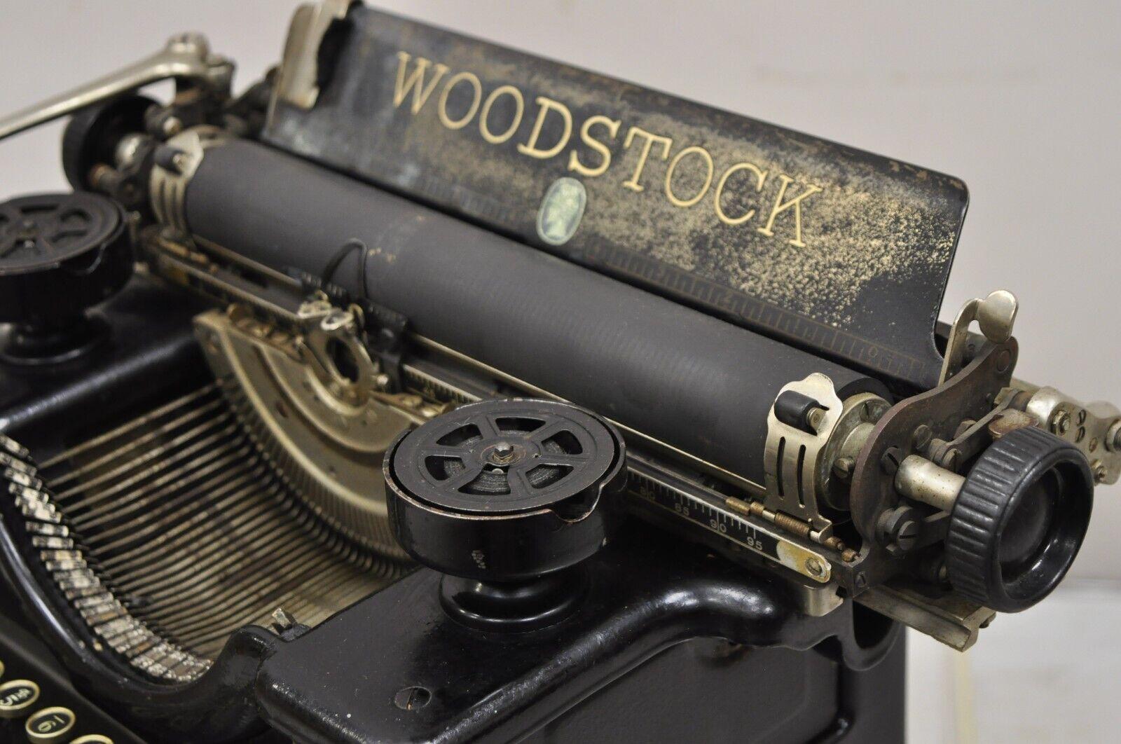 Antike Art Deco Woodstock Handschreibmaschine im Angebot 3
