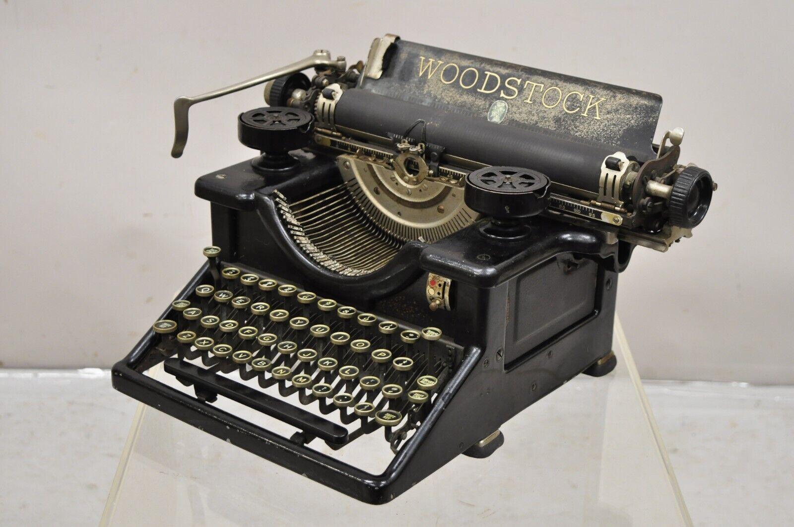 Antike Art Deco Woodstock Handschreibmaschine im Angebot 1