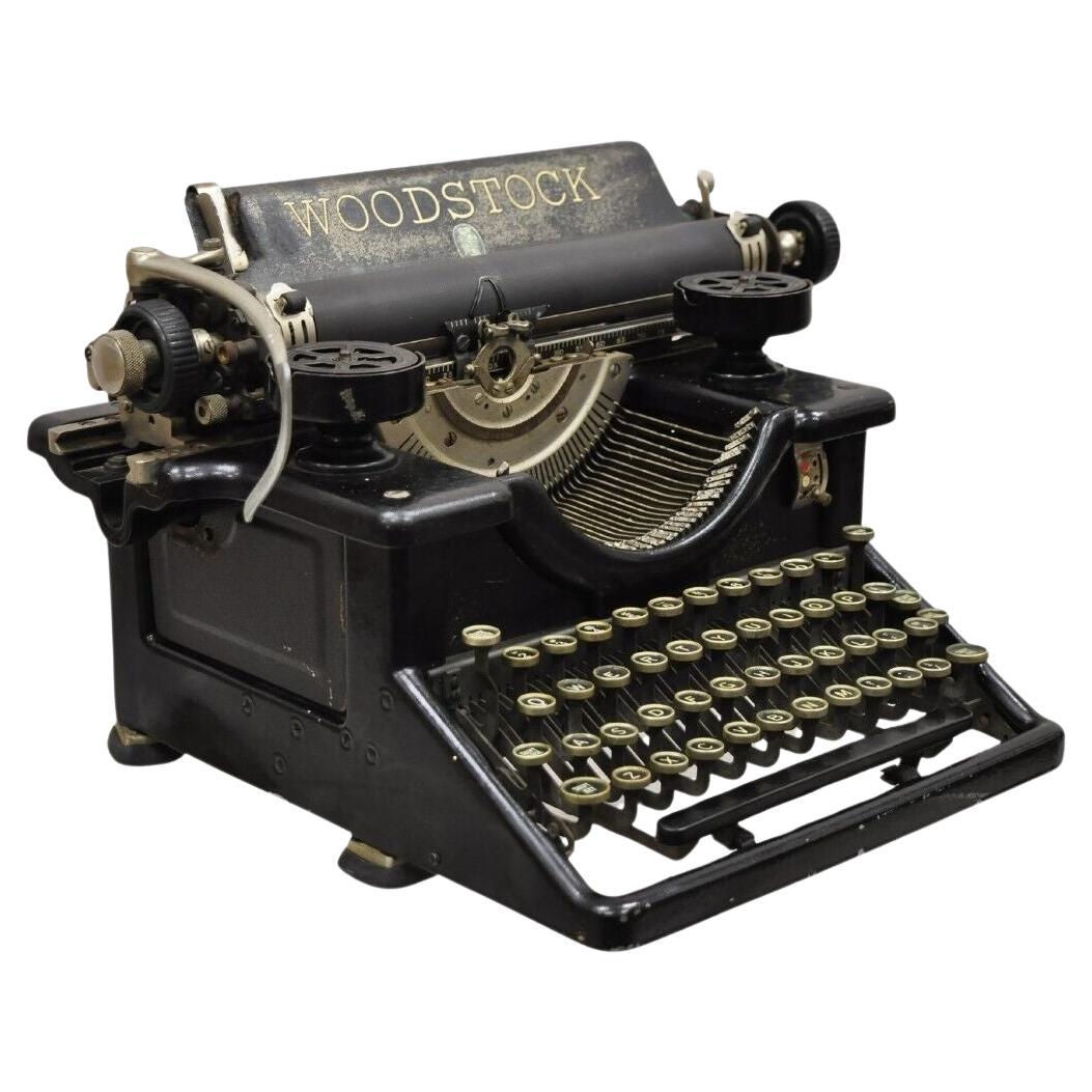 Antique Art Deco Woodstock Manual Typewriter For Sale
