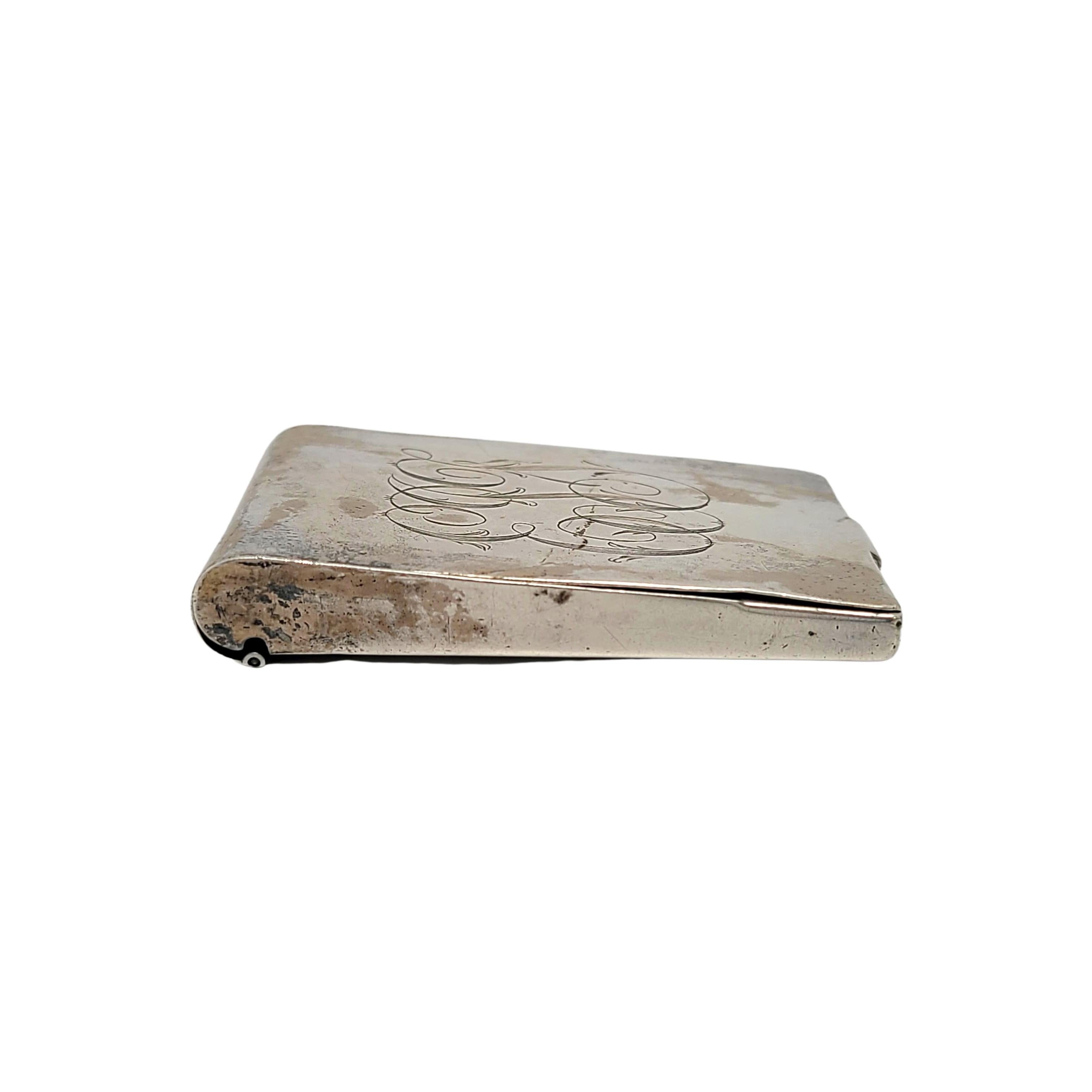 Art Mfg Co Sterling Silver Match Case with Monogram In Good Condition In Washington Depot, CT