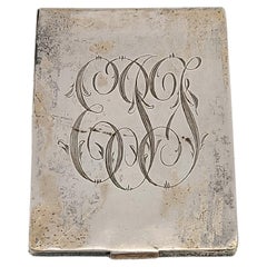 Art Mfg Co Sterling Silver Match Case with Monogram