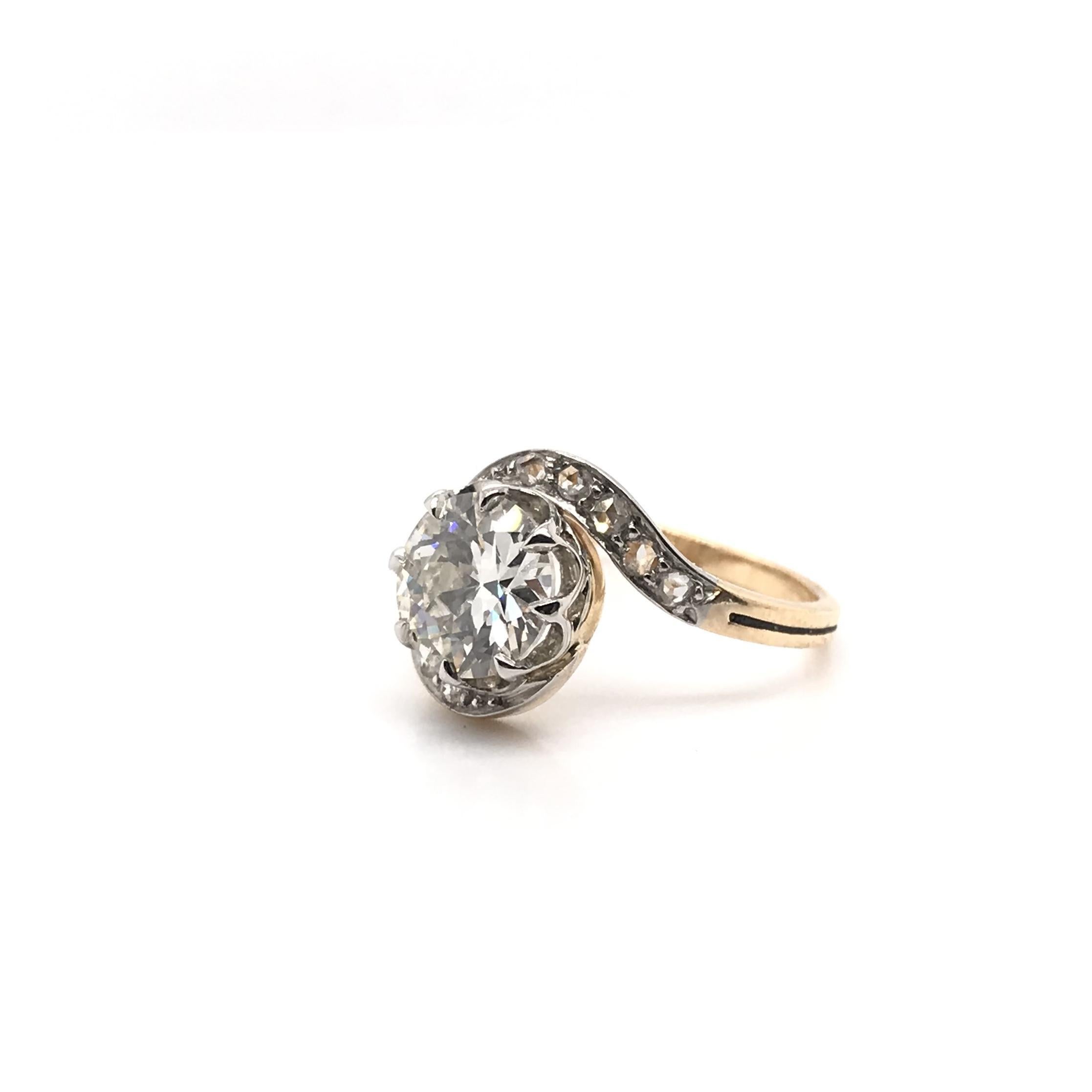 Antique Art Nouveau 1.66 Carat Diamond Ring In Excellent Condition For Sale In Montgomery, AL