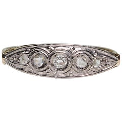 Antique Art Nouveau 18 Karat Gold Diamond Ring