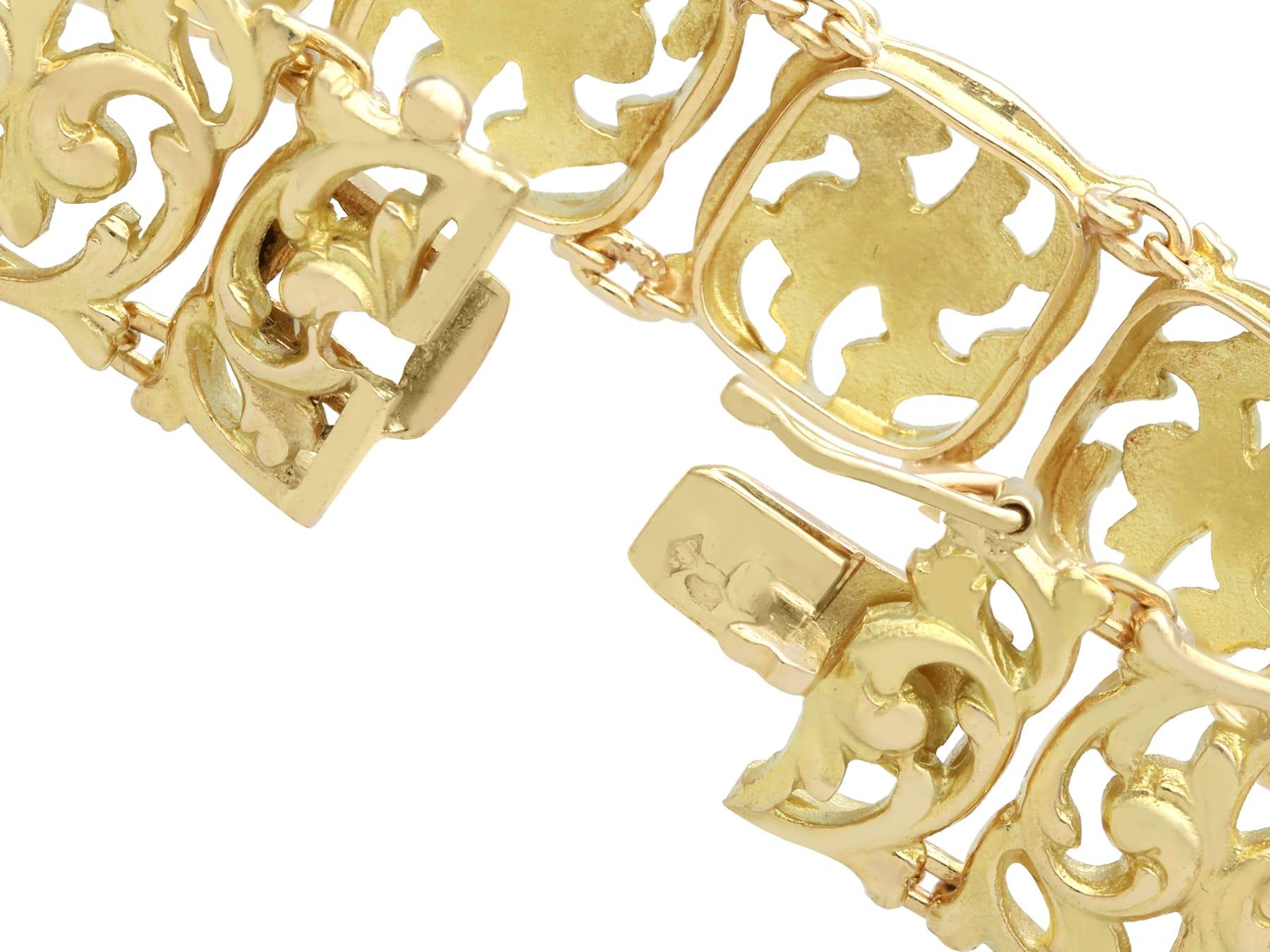 Antikes Jugendstil-Armband aus 18 Karat Gelbgold für Damen oder Herren im Angebot