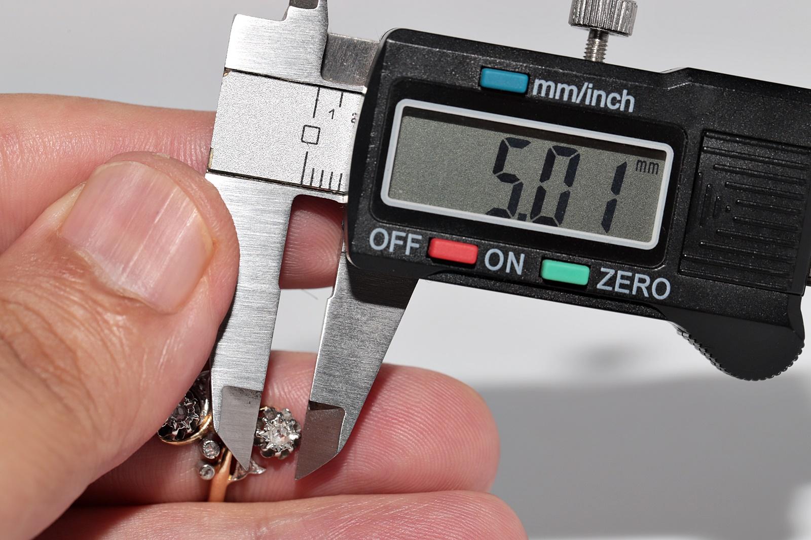 Bague ancienne en or 18k avec diamant naturel taillé en rose, de fabrication artisanale en vente 7