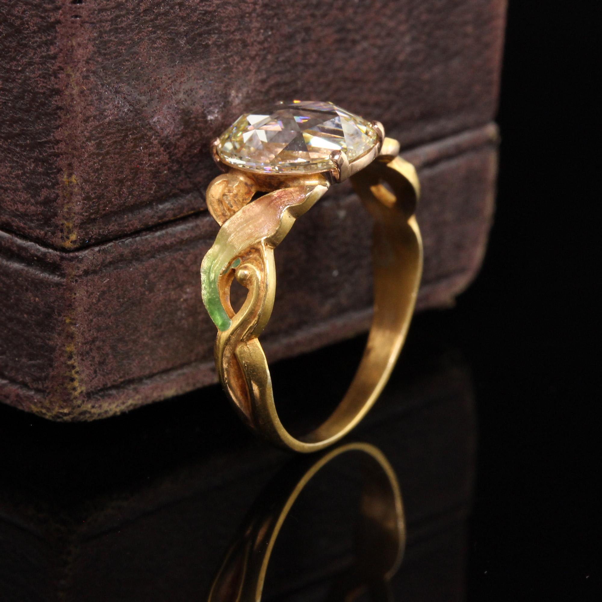 art nouveau diamond ring