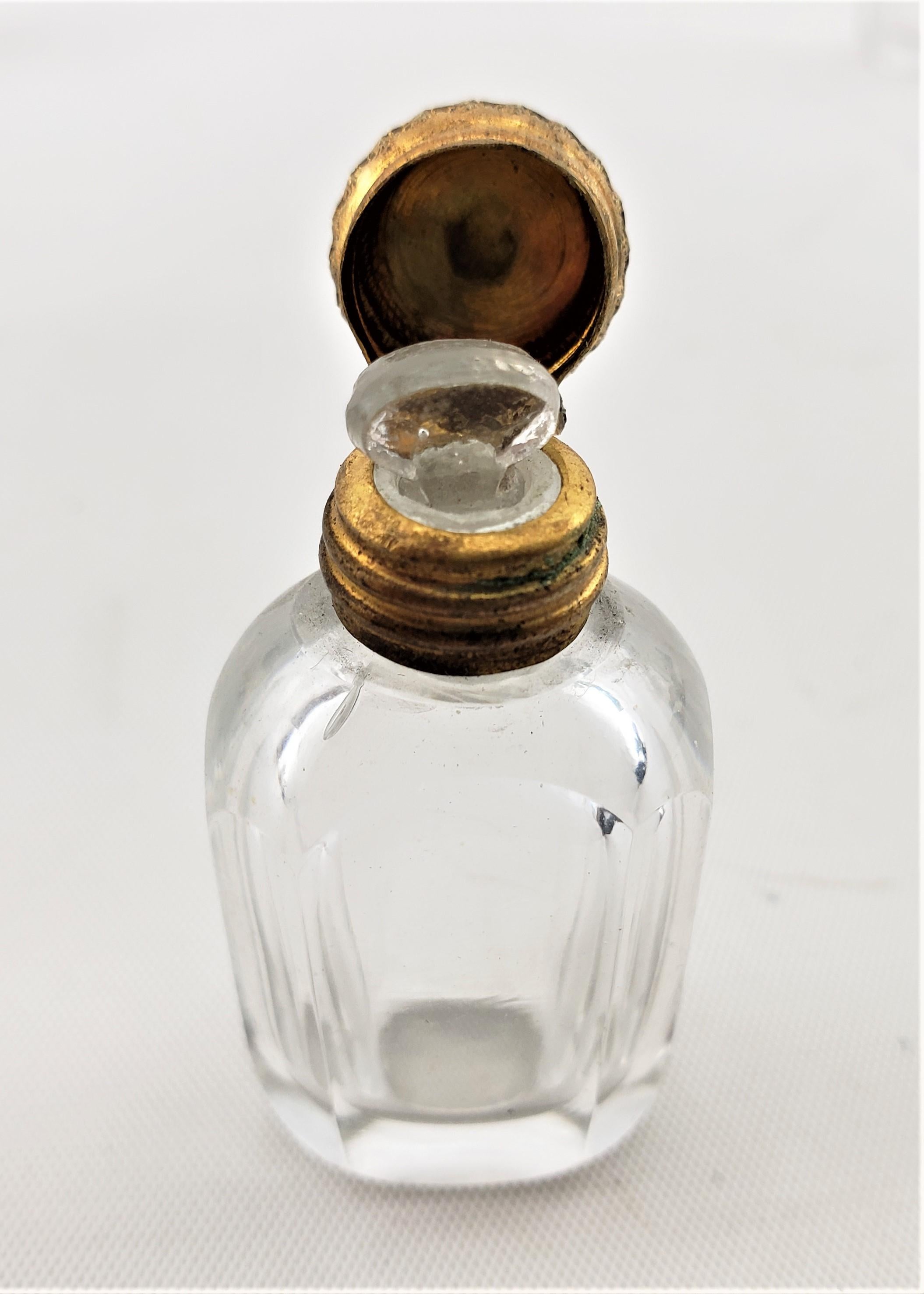 Antique Art Nouveau 3 Glass Perfume or Scent Bottle Set with Inset Shells For Sale 4