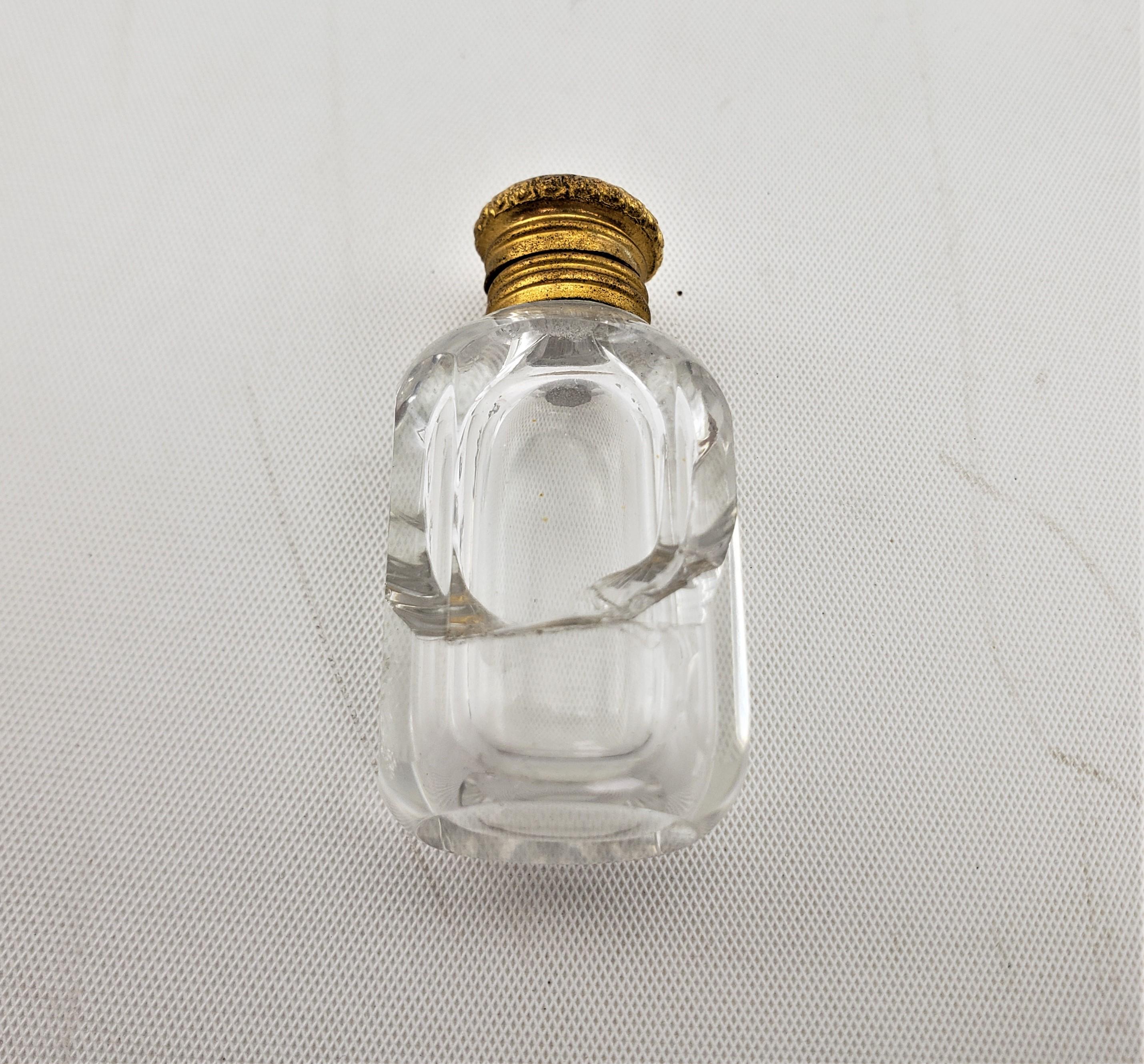 Antique Art Nouveau 3 Glass Perfume or Scent Bottle Set with Inset Shells For Sale 7