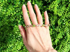 Antique Art Nouveau 8.10 Carat Peridot and 9k Yellow Gold Bracelet