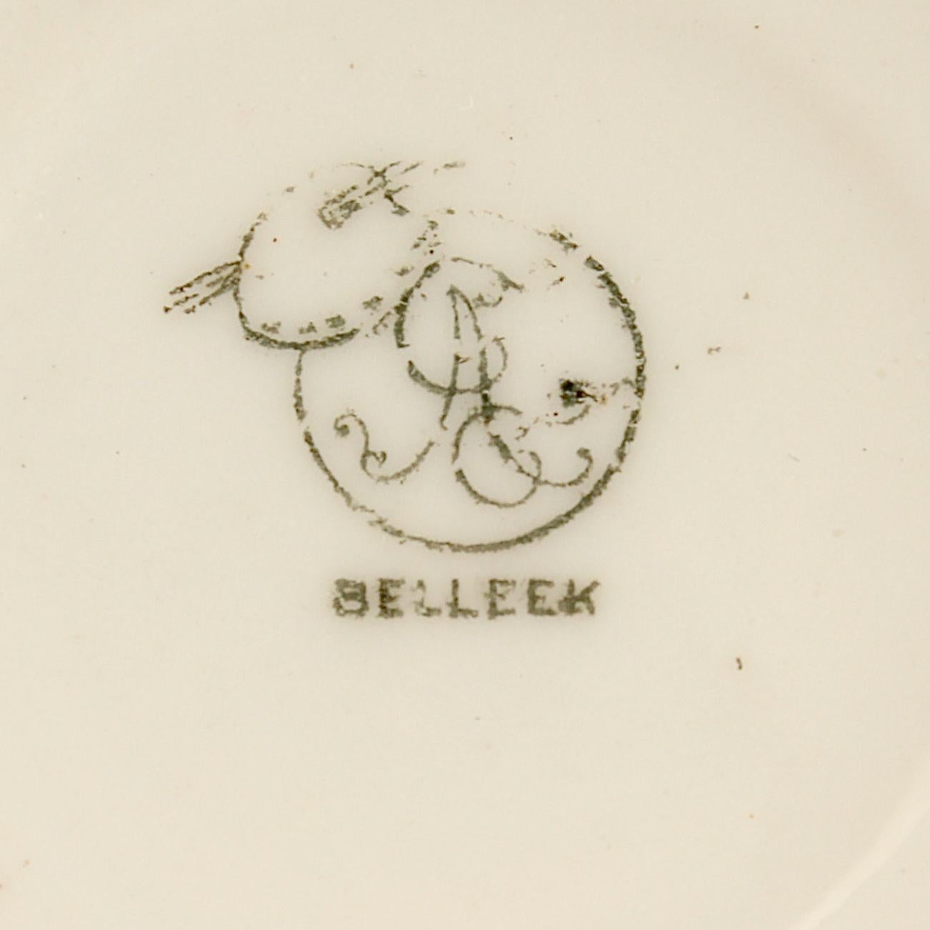 Vase ancien en porcelaine Lenox recouvert d'argent Art Nouveau American Belleek CAC en vente 1