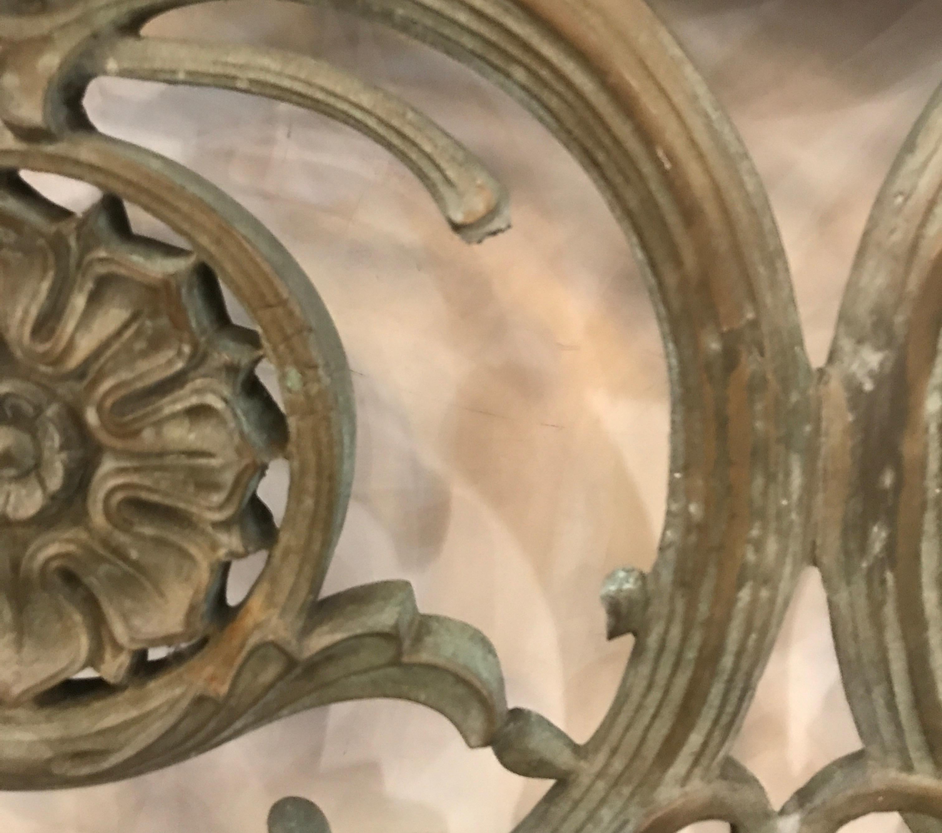Antique Art Nouveau Architectural Bronze Panel 1