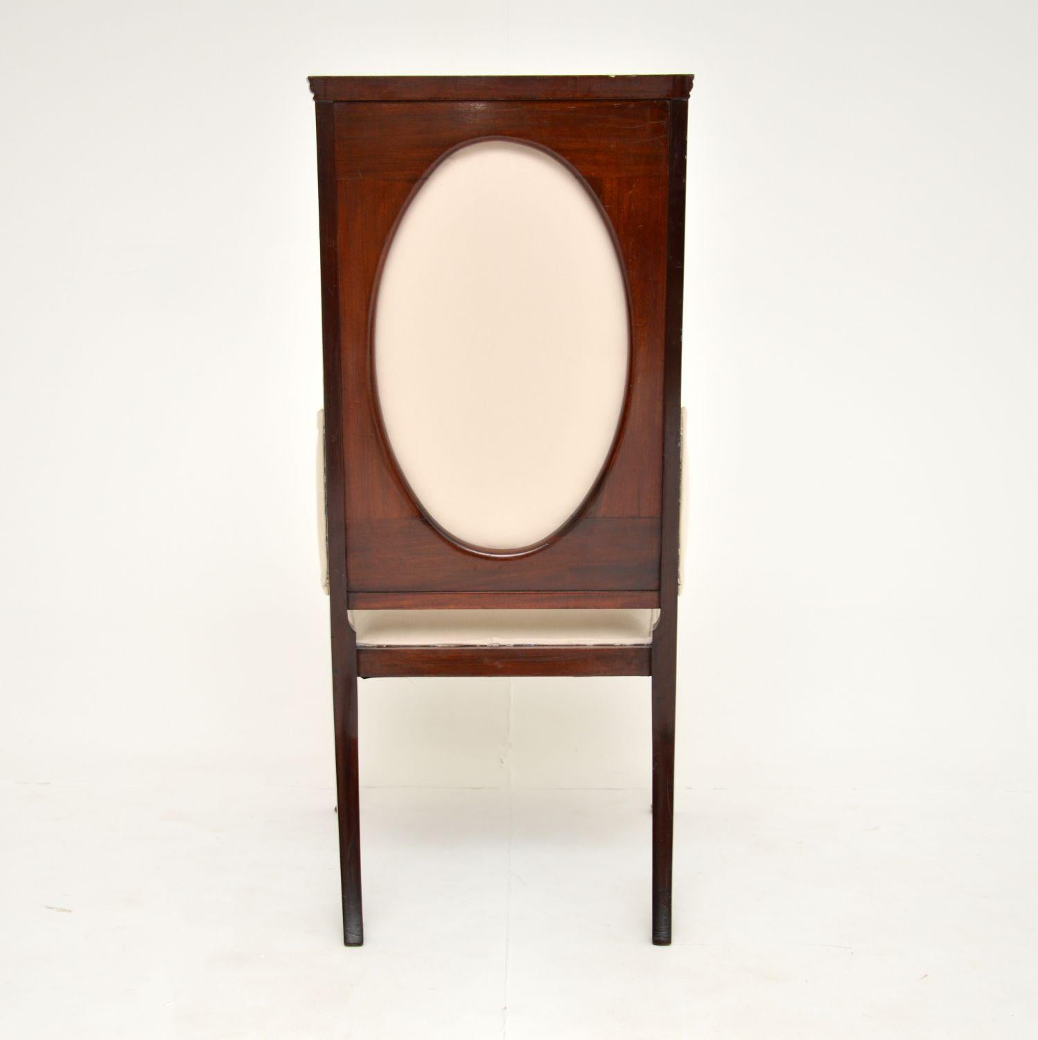 Antique English Art Nouveau Armchair For Sale 1