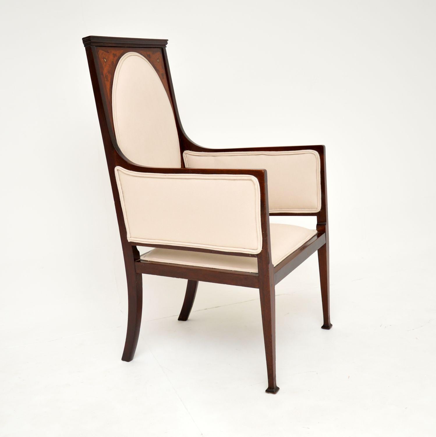 Antiker englischer Jugendstil-Sessel (Art nouveau) im Angebot