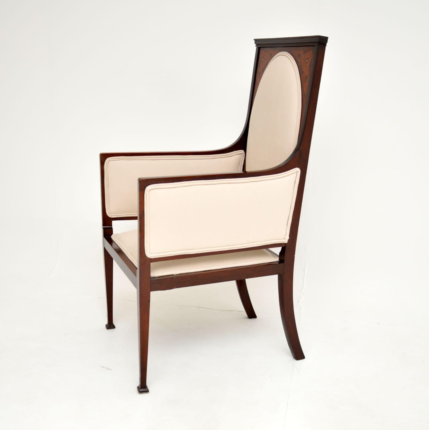 Antiker englischer Jugendstil-Sessel (Englisch) im Angebot