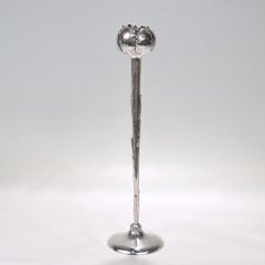 Antique Art Nouveau Bailey Banks & Biddle Sterling Silver Tulip Flower Bud Vase