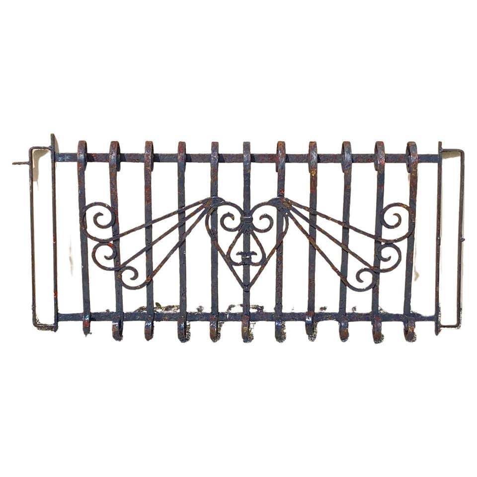 French Wrought Iron Garden Gate or Fence at 1stDibs