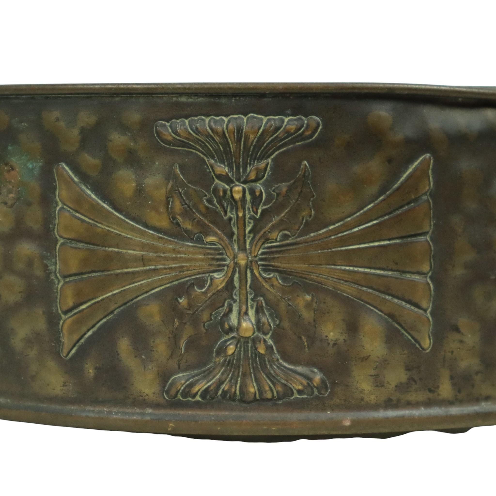 Fioriera Jardinière in ottone Art Nouveau antica in vendita 4