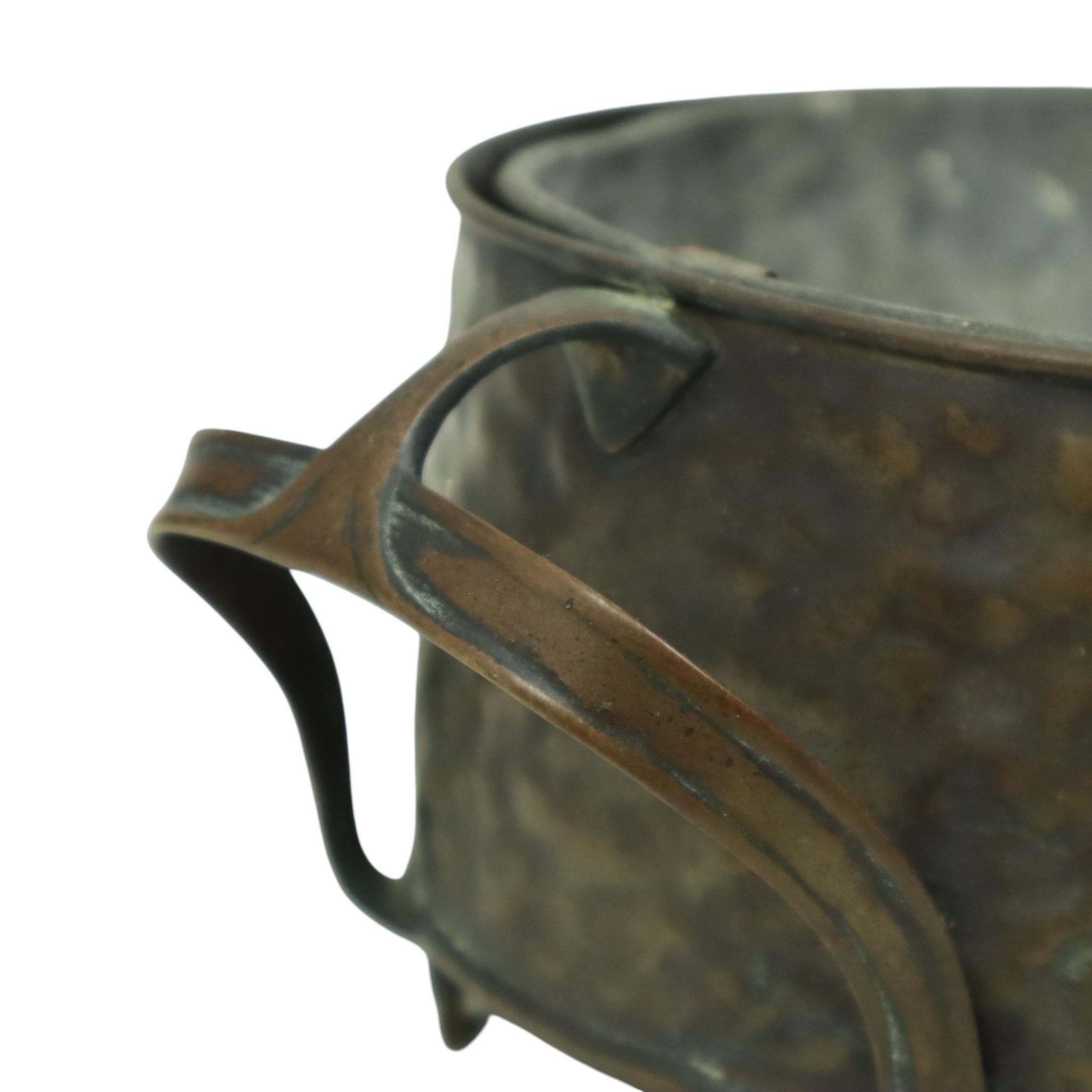 Fioriera Jardinière in ottone Art Nouveau antica in vendita 6