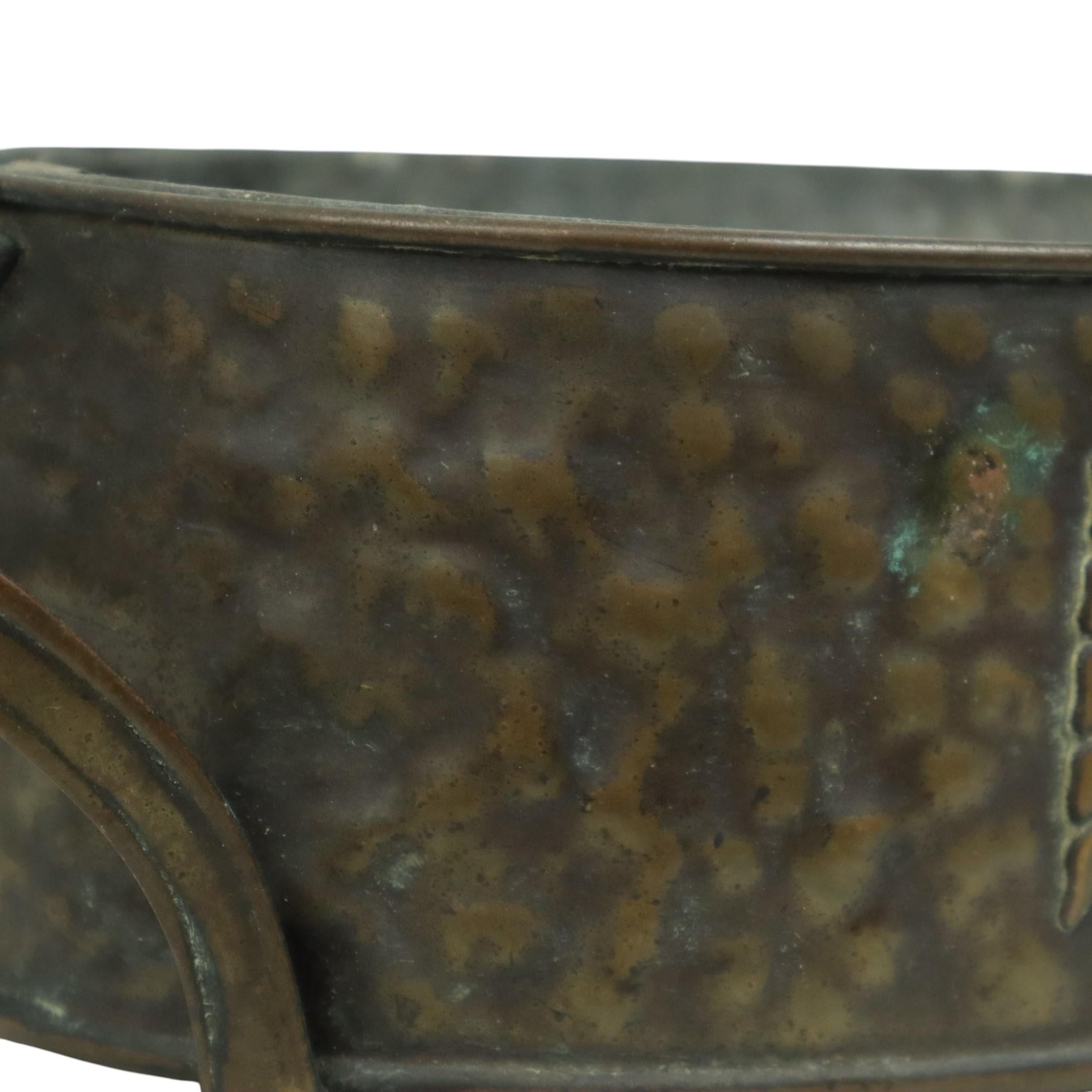 Fioriera Jardinière in ottone Art Nouveau antica in vendita 7