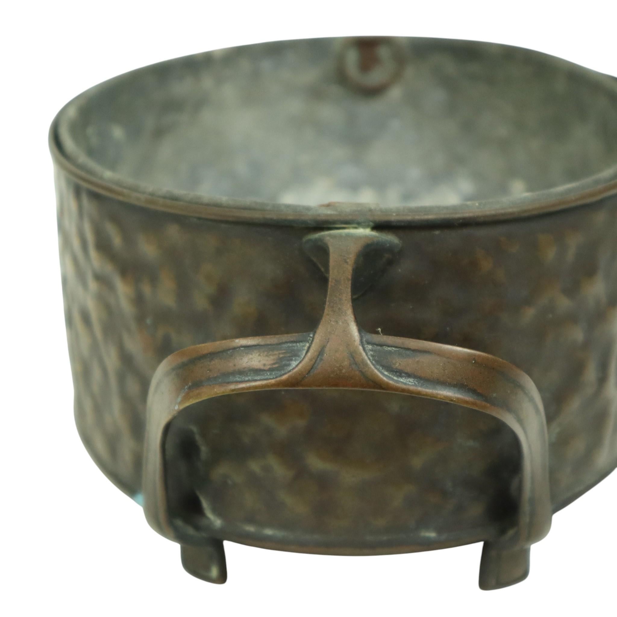 Fioriera Jardinière in ottone Art Nouveau antica in vendita 11