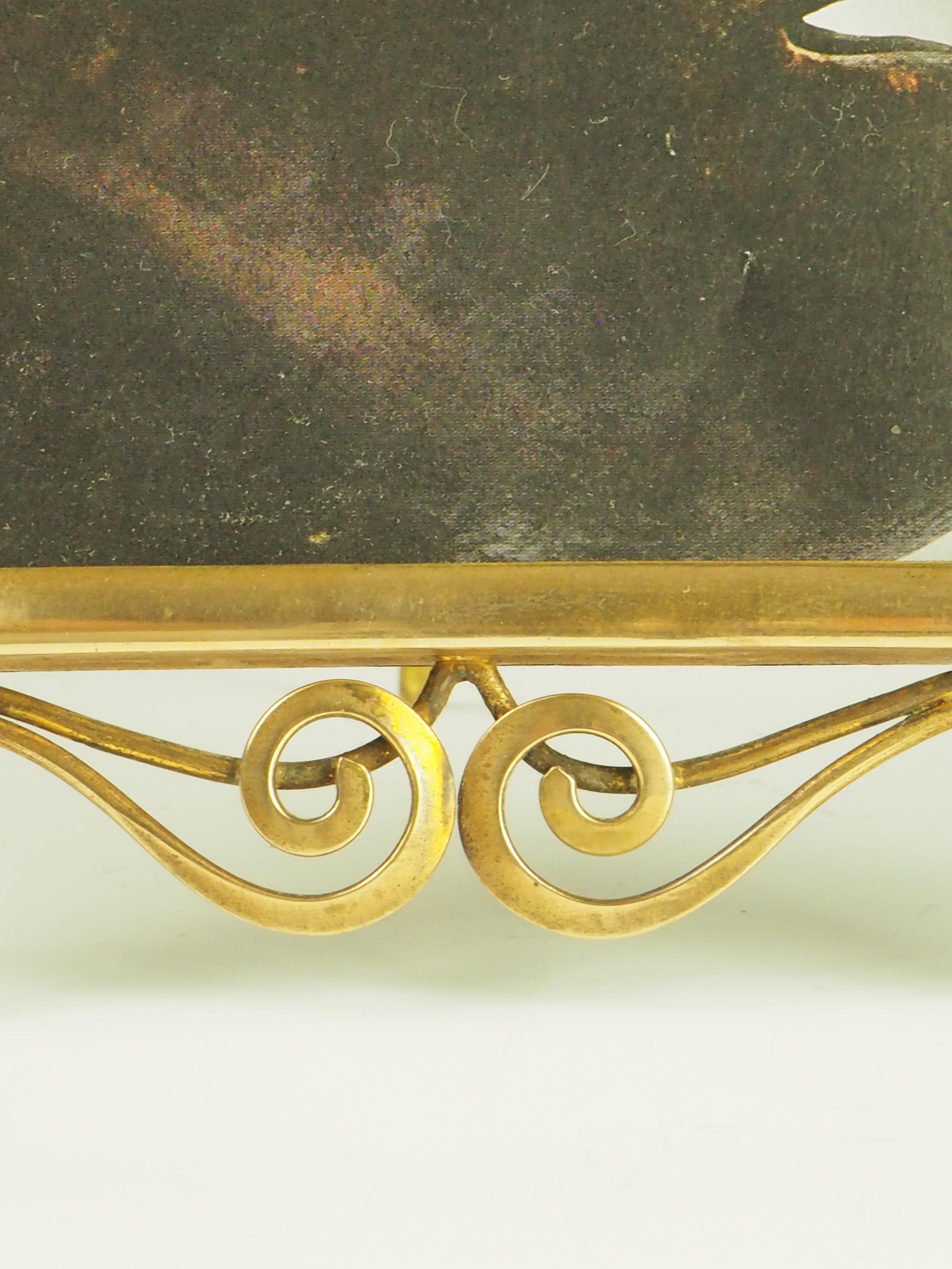 Antique Art Nouveau Brass Photo Frame For Sale 10
