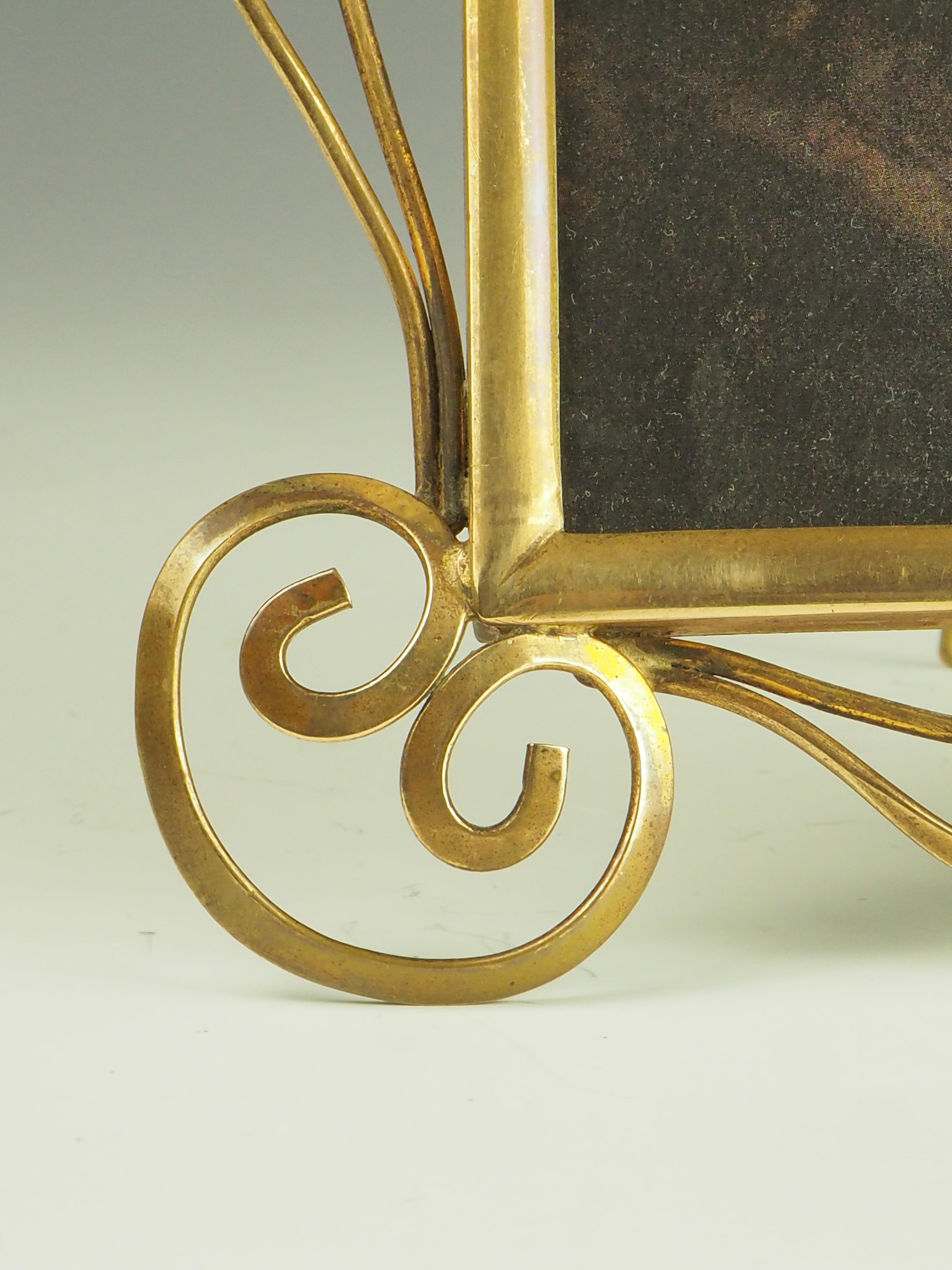 Antique Art Nouveau Brass Photo Frame For Sale 11